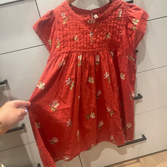 Ulla Johnson red floral short sleeve top - Picture 2 of 3